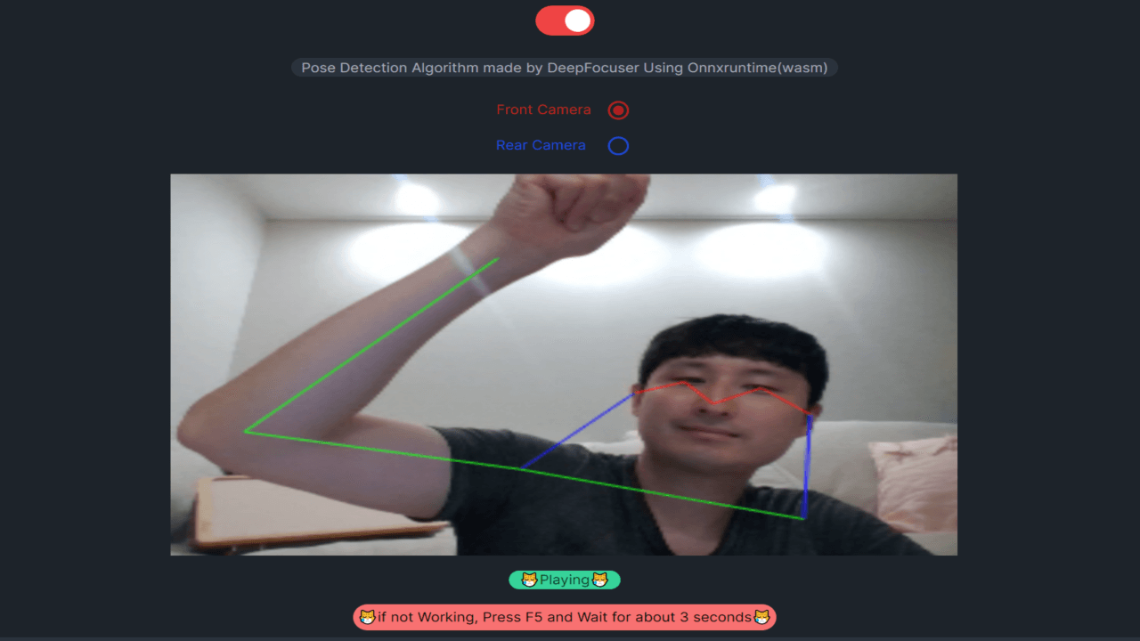 Pose Detection Project with OnnxRuntime Web